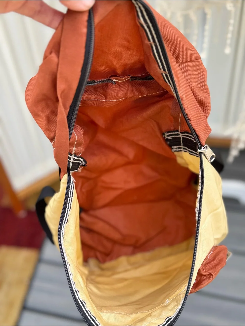 Two-Tone Rust & Tan Mini Backpack